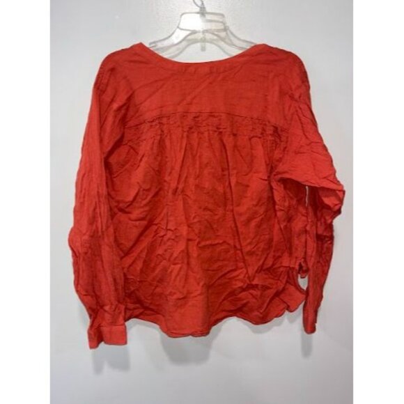 Loft Womens Red Cotton Blouse Size‎ S - Picture 2 of 7